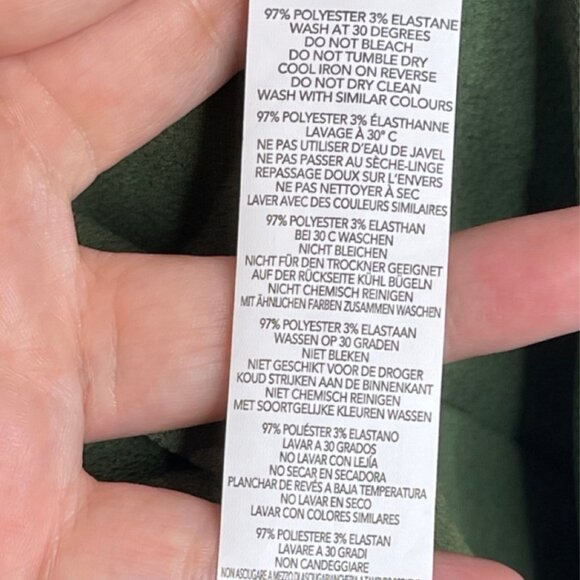 BOOHOO | Olive Green Long Sleeve Ruffle Cropped Top | Size 12 - Picture 9 of 11